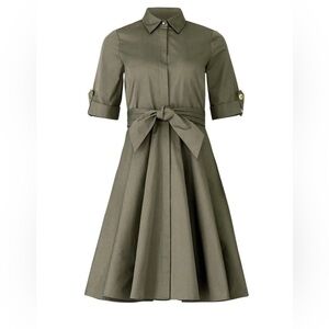 Badgley Mischka Army Green Shirtdress size 6